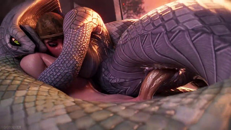 andromorph duo female intersex male male/female hoomanex reptile scalie snake animated long_playtime video