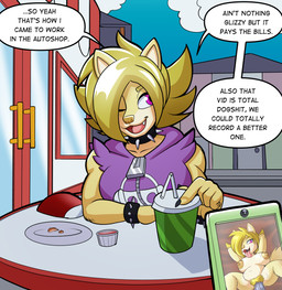 anthro collar date date_pov dialogue disembodied_hand female female_anthro genitals inviting_to_sex inviting_viewer penetration penis phone_screen pubes purple_eyes solo speech_bubble spiked_collar spikes text vaginal vaginal_penetration fourssss ellie_the_wolf canid canine canis mammal wolf 2026 digital_drawing_(artwork) digital_media_(artwork) english_text hi_res
