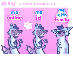 ambiguous_gender anthro belly blue_body blue_fur blue_hair cheek_tuft chest_tuft excited facial_tuft fur hair humor pink_background silly silly_face simple_background solo teeth teeth_showing text tired tired_eyes tuft vibrating white_belly conditional_dnp luckfoxo33 tolng canid canine fox mammal hi_res meme trans_(lore) trans_man_(lore)