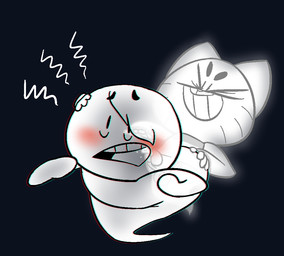 anthro blush bodily_fluids cum cum_inside duo erection female genital_fluids genitals humanoid_genitalia humanoid_penis loli male male/female penis sex shota teeth young unknown_artist cartoon_network the_amazing_world_of_gumball carrie_krueger gumball_watterson felid ghost mammal spirit
