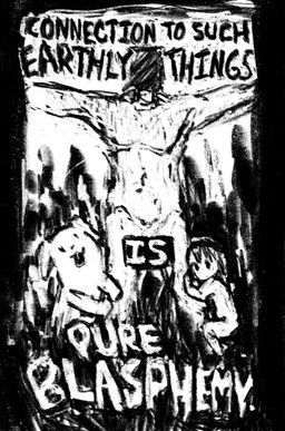 ambiguous_feral ambiguous_gender blep christian_cross christian_symbol cross crucifix female female_human feral group leg_hug male male_human religion religious_symbol smile text tongue tongue_out trio young young_female young_human petday christianity canid canine canis domestic_dog human mammal 2026 black_and_white comic english_text monochrome one_panel_comic