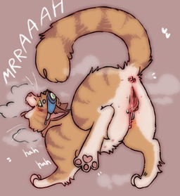 anus ass_up bodily_fluids breath butt female feral genital_fluids genitals in_heat multi_nipple nipples panting pawpads presenting presenting_hindquarters saliva solo vaginal_fluids vulva anonymous_artist blizzard_entertainment overwatch fika_(overwatch) domestic_cat felid feline felis mammal
