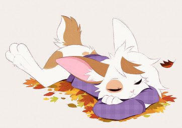 anthro biped butt clothed clothed_anthro clothed_male clothing feet fingers fur hair lying male on_front sleeping solo tail toes aseethe lagomorph leporid mammal rabbit 2026 digital_drawing_(artwork) digital_media_(artwork)