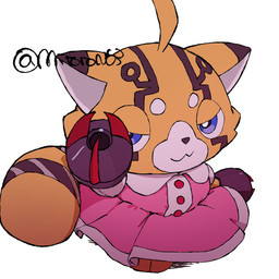 anthro arm_cannon blue_eyes clothing cybernetics dress female fur machine orange_body orange_fur pink_clothing pointy_ears smile solo mitoron63 bandai_namco digimon digimon_beatbreak cyborg digimon_(species) pristimon 1:1 hi_res