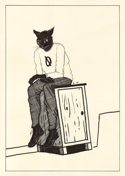 ambiguous_gender anthro biped bottomwear clothed clothed_anthro clothing footwear fully_clothed fully_clothed_anthro head_tuft pants realistic sitting solo topwear tuft monoxromatik night_in_the_woods mae_borowski domestic_cat felid feline felis mammal 2017 dated english_description hi_res marker_(artwork) traditional_media_(artwork) female_(lore)