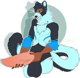 animal_genitalia animal_penis anthro aroused balls big_balls big_penis blep blue_body blue_fur bodily_fluids dripping erection fur genital_fluids genitals green_eyes grey_body hand_on_penis huge_balls huge_penis hyper hyper_balls hyper_genitalia hyper_penis leaking_precum male mustelid_penis penis precum precum_drip solo spots stripes tail teeth tongue tongue_out tuft vein veiny_penis whiskers dtalvi pala_(feroxdoon) mammal mustelid musteline true_musteline weasel absurd_res hi_res