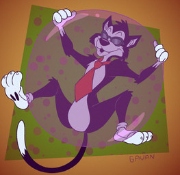 3_toes 4_fingers anthro barefoot black_body black_ears black_eyewear black_fur black_hair black_nose black_sunglasses black_tail blowing_bubble_gum bubble_gum claws eyewear feet fingers fur hair high-angle_view holding_object male multicolored_body multicolored_fur necktie pawpads red_necktie soles solo spats sunglasses tail text toe_claws toes toony two_tone_body two_tone_fur two_tone_tail white_body white_fur white_tail gavanzude bubbaloo_(gum) bubba_(bubbaloo) domestic_cat felid feline felis mammal 2024 artist_name digital_media_(artwork) hi_res