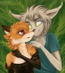 anthro big_ears crossgender duo female love male nose_to_nose maryar_(artist) twokinds carver_(twokinds) fate keith_keiser basitin canid canine fox keidran mammal hi_res