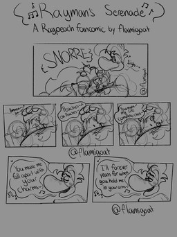 4_fingers 6_panel_comic anthro big_nose black_eyebrows blush blush_lines blushing_profusely border buckteeth closed_smile clothed clothed_anthro clothed_female clothing cuddling dialogue duo eye_through_hair eyebrows eyes_closed female fingers floating_head grey_background grey_border grey_hair hair half-closed_eyes hand_on_head heart_symbol interspecies long_hair male male/female male_humanoid mouth_closed musical_note musical_symbol narrowed_eyes noseless open_mouth open_smile shirt short_hair sigh simple_background singing sleeping smile smiling_at_another smiling_at_partner snoring speech_bubble squint symbol teeth text title tongue topwear translucent translucent_hair waking_up flamigoat mario_bros mario_plus_rabbids_kingdom_battle mario_plus_rabbids_sparks_of_hope nintendo raving_rabbids rayman_(series) ubisoft rabbid_peach rayman humanoid lagomorph mammal rabbid raypeople_(rayman) 2024 artist_name comic crossover digital_drawing_(artwork) digital_media_(artwork) english_description english_text guide_lines hi_res monochrome