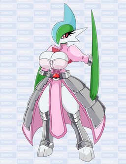 armor big_breasts breasts clothed clothed_female clothed_humanoid clothing dress female greaves legwear not_furry pokeball pokemorph red_eyes solo standard_pokeball white_body urusee584 nintendo pokemon gallade generation_4_pokemon humanoid pokemon_(species) 2025 absurd_res digital_drawing_(artwork) digital_media_(artwork) full-length_portrait hi_res portrait