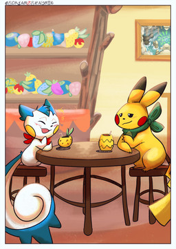 berry_juice beverage blush blush_lines border date duo emanata food fruit furniture juice_(beverage) painting_(object) plant pokemon_berry table talking_to_another screamoshaymin nintendo pokemon pokemon_mystery_dungeon spike_chunsoft ailish_(screamoshaymin) van_(pathwarden) generation_1_pokemon generation_4_pokemon pachirisu pikachu pokemon_(species) absurd_res hi_res signature