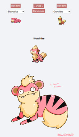 ambiguous_gender fakémon growlithe looking_at_viewer nintendo pokemon_fusion pokémon rawrpotato slowpoke solo video_games
Rating: Safe
Score: 9
User: slyroon
Date: September 15, 2013 ambiguous_gender fakémon growlithe looking_at_viewer nintendo pokemon_fusion pokémon rawrpotato slowpoke solo video_games
Rating: Safe
Score: 9
User: slyroon
Date: September 15, 2013