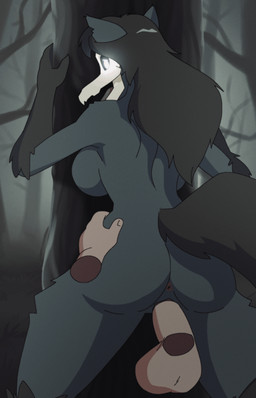 against_natural_surface against_surface against_tree anthro anthro_penetrated anus balls black_body black_fur bone bouncing_balls bouncing_breasts bouncing_butt breasts butt duo female female_on_human female_penetrated from_behind_position fur genitals human_on_anthro human_penetrating human_penetrating_anthro interspecies male male/female male_on_anthro male_penetrating male_penetrating_female nude outside penetration penile penile_penetration penis_in_vagina plant sex side_boob skull skull_head solo_focus tree vaginal vaginal_penetration vulva kirumo-kat scp_foundation scp-1471-a canid canine human malo mammal 2d_animation 9:14 animated frame_by_frame