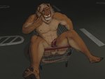 abs anthro balls biceps butt erection feet genitals gesture gesturing_at_viewer grin hand_gesture in_shopping_cart looking_at_viewer male manly middle_finger muscular nipples parking_lot pecs penis pubes public public_erection public_exposure public_indecency public_nudity rude_gesture shopping_cart smile solo triceps vein veiny_penis secret-greed felid lion mammal pantherine 2022 4:3 hi_res