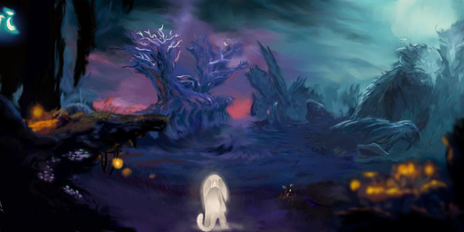 anthro cloud dark detailed_background fur grass night nude outside plant sky solo standing tree white_body white_fur kirino03 microsoft ori_(series) xbox_game_studios ori_(ori) guardian_spirit mammal absurd_res digital_media_(artwork) hi_res