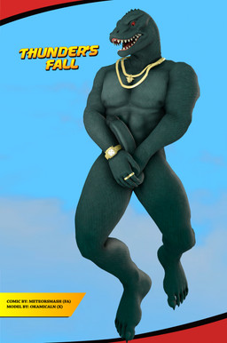 accessories_only accident accidental_exposure anthro ball_grab balls covering covering_balls covering_crotch covering_penis covering_self embarrassed embarrassed_naked_male embarrassing_exposure embarrassing_nudity erection falling genitals humanoid_genitalia humanoid_penis in_the_air male nude penis red_eyes solo text trying_to_cover unwanted_erection meteorsmash okamical_(modeler) epic_games fortnite thunder_(fortnite) komodo_dragon lizard monitor_lizard reptile scalie 3d_(artwork) cover cover_art cover_page digital_media_(artwork) english_text hi_res