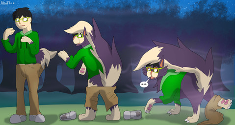 base_one_layout basic_sequence feral human_to_feral linear_sequence one_row_layout poison solo species_transformation three_frame_image three_frame_sequence transformation transformation_sequence alsoflick nintendo pokemon generation_4_pokemon human mammal mephitid pokemon_(species) skunk skuntank absurd_res hi_res sequence