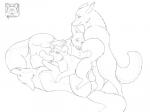 2014 4_toes anal anal_penetration anatomically_correct animal_genitalia black_and_white canine canine_penis cum cum_in_ass cum_in_mouth cum_in_pussy cum_inside dog erection eyes_closed fellatio female feral feral_on_feral fluffy_tail foursome gangbang group group_sex knot line_art lying male mammal metalfox monochrome on_back oral oral_sex penetration penis plain_background sex straight teeth triple_penetration vaginal vaginal_penetration white_background
Rating: Explicit
Score: 1
User: Lizardite
Date: February 05, 2014