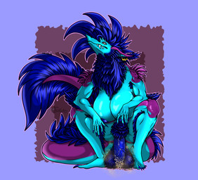 anthro balls big_balls big_breasts big_penis body_hair breasts dirty fur genitals gynomorph hairy_balls intersex muscular nude penis smegma solo dracokaito humanoid hybrid orc sergal digital_media_(artwork) full-length_portrait hi_res portrait