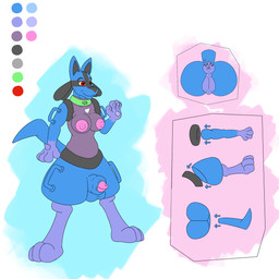 2_penises animal_genitalia anthro anus balls big_nipples collar genitals gesture handle herm intersex modular modular_anatomy multi_genitalia multi_penis nipples penis plump_labia puffy_anus sheath solo vulva waving pecacheu thedarkjudge96 nintendo pokemon lumen_(pecacheu) generation_4_pokemon living_gasm_drive lucario pokemon_(species) 1:1 hi_res model_sheet