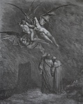 1861 19th_century ancient_art dante_alighieri demon divine_comedy engraving female formal_art greyscale group gustave_dore hell hi_res inferno_(divine_comedy) male monochrome nipples nude virgil_(dante's_inferno)