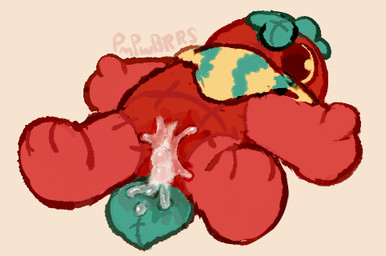 bodily_fluids cum food fruit genital_fluids male plant plushie plushophilia solo stitch_(sewing) strawberry pmpwbrrs blushcrunch_studio dandy's_world roblox sprout_(dandy's_world) toon_(dandy's_world) low_res