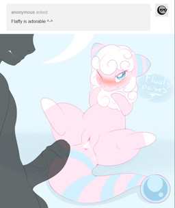after_sex anus bestiality blush bodily_fluids cum cum_in_vagina cum_inside duo erection female female_on_human feral genital_fluids genitals human_on_feral interspecies male male/female male_on_feral penis pokephilia pull_out spread_legs spreading text vulva camychan nintendo pokemon anon flaaffy generation_2_pokemon human mammal pokemon_(species)