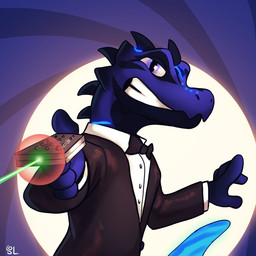 anthro black_body clothed clothing controller front_view glistening glistening_eyes grin head_spikes holding_controller holding_object holding_remote_control male male_anthro neck_spikes purple_body purple_eyes remote_control smile solo spikes spikes_(anatomy) standing solaxe_(artist) scalie 1:1 hi_res