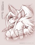 2022 5_fingers anthro breasts canid canine claws clothed clothing digital_media_(artwork) eyebrows eyelashes female fingers hair jesonite mammal smile