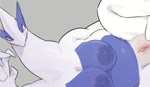 animated anthro anus areola big_breasts blue_areola blue_body blue_nipples blush bodily_fluids breasts clitoris female frame_by_frame generation_2_pokemon genital_fluids genitals grey_background legendary_pokemon long_neck looking_at_viewer lugia lying nintendo nipples no_sound nude on_side pokemon pokemon_(species) presenting presenting_pussy pussy semi-anthro shaded short_playtime simple_background solo solterv spread_anus spread_legs spread_pussy spreading sweat tail tailbutt urethra vaginal_fluids webm white_body