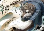 anthro clothing fur male simple_background solo sky_gomi canid canine canis domestic_dog husky mammal nordic_sled_dog spitz 2018 digital_drawing_(artwork) digital_media_(artwork)