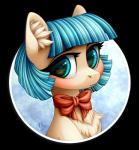 bow_(feature) bow_tie female feral inner_ear_fluff looking_at_viewer ribbons solo tuft vird-gi friendship_is_magic hasbro my_little_pony coco_pommel_(mlp) earth_pony equid equine horse mammal pony 2019 alpha_channel digital_media_(artwork) hi_res