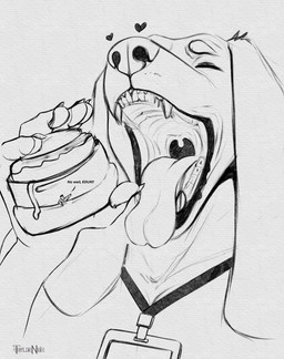 5_fingers anthro anthro_pred big_ears cinnamon_bun dialogue duo extreme_size_difference eyebrows eyes_closed fingerpads fingers floppy_ears food heart_symbol human_prey imminent_vore lanyard larger_anthro larger_male macro_anthro macro_male male male_anthro male_pred male_prey micro micro_human micro_male oblivious open_mouth oral_vore pastry pawpads simple_background size_difference smaller_human smaller_male teeth text throat tongue unaware_pred uvula vore taylornoir eduk_(taylornoir) basset_hound canid canine canis domestic_dog human hunting_dog mammal scent_hound 2024 artist_name english_text hi_res signature