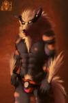 abs alternate_color anthro biceps big_muscles biped black_body black_fur blep bulge cherish_ball clothing fur hair long_hair male muscular muscular_anthro muscular_male nipples open_mouth orange_body orange_fur pecs pokeball pokemorph pubes smile solo standing teeth tongue tongue_out joh29 nintendo pokemon ioni arcanine canid canine generation_1_pokemon mammal pokemon_(species) 2014 2:3 hi_res