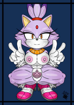 anthro anus areola big_breasts black_nose blush blush_lines breasts clothing crouching double_v_sign eyelashes female footwear forehead_gem front_view fur gem genitals gesture gloves hand_gesture handwear jewelry looking_at_viewer navel necklace nipples orange_eyes pink_areola pink_clothing pink_footwear pink_nipples pink_shoes pink_vulva purple_body purple_fur shoes simple_background smile solo spread_legs spreading thick_thighs transparent_background v_sign vulva white_body white_clothing white_fur white_gloves white_handwear wide_hips diz_in_form sega sonic_the_hedgehog_(series) blaze_the_cat domestic_cat felid feline felis mammal absurd_res alpha_channel hi_res