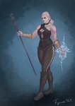 black_sclera female grey_hair hair heterochromia light magic muscular muscular_female solo figure404 dungeons_and_dragons hasbro wizards_of_the_coast ymalke_(yusarie) human mammal absurd_res hi_res lighting herm_(lore)