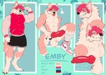 animal_genitalia animal_penis anthro canine_genitalia canine_penis clothing footwear fur genitals male penis pink_body pink_fur shoes solo hornyyawnss emby_(meidnabelle) canid canine canis mammal wolf hi_res