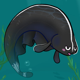 air_bubble ambiguous_gender black_body feral fin group solo_focus tail tail_fin trio underwater water flamingpickle fish ghost_knifefish knifefish marine 1:1