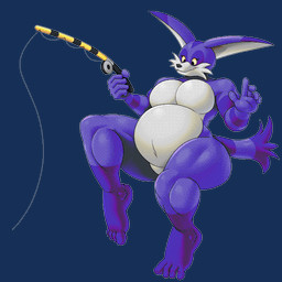 4_toes 5_fingers anthro belly big_ears featureless_crotch feet fingers fishing fishing_rod male musclegut muscular muscular_male navel nude overweight overweight_male pecs purple_body simple_background smile solo tail thick_thighs toes transparent_background white_belly yellow_sclera rodricoro sega sonic_the_hedgehog_(series) big_the_cat domestic_cat felid feline felis mammal 1:1 alpha_channel dithering hi_res wplace_(artwork)