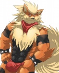 2012 abs anthro arcanine biceps big_muscles body_markings bulge canine fundoshi fur male markings muscles nintendo pecs plain_background pokémon rikitsu solo spikes toned topless underwear video_games wristband
Rating: Questionable
Score: 8
User: furmann
Date: October 10, 2013