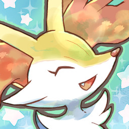 ambiguous_gender anthro arm_tuft cheek_tuft cute_fangs eyelashes eyes_closed facial_tuft fangs fur inner_ear_fluff multicolored_body multicolored_fur open_mouth open_smile orange_body orange_fur orange_nose shoulder_tuft simple_background smile snout solo sparkles star_polygon teeth tuft white_body white_fur yellow_body yellow_fur sen63 nintendo pokemon braixen canid generation_6_pokemon mammal pokemon_(species) 1:1 2020 digital_drawing_(artwork) digital_media_(artwork) headshot_portrait japanese_description low_res portrait shaded translated_description
