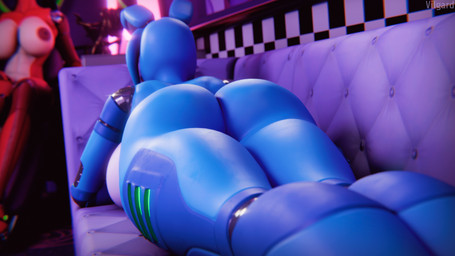 abs anthro areola back_boob big_breasts big_butt blue_body blue_hair blurred_background breasts brown_areola brown_nipples butt butt_focus dark_areola dark_nipples duo faceless_anthro faceless_character faceless_female female furniture glistening glistening_body hair inside lying lying_on_sofa machine neon nipples on_sofa purple_sofa rear_view red_body short_hair sofa solo_focus thick_thighs wide_hips vilgard disembowell_(modeler) psychojohn2_(modeler) five_nights_at_freddy's five_nights_at_freddy's_2 scottgames foxy_(fnaf) toy_bonnie_(fnaf) animatronic lagomorph leporid mammal rabbit robot robot_anthro 16:9 2026 3d_(artwork) digital_media_(artwork) hi_res widescreen