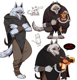 angry anthro armband barefoot belt belt_buckle black_claws black_ears black_eyes black_nose black_sclera bodily_fluids boots bottomwear buckle cape chibi clasp claws clenched_teeth cloak clothed clothing crossed_arms dialogue digitigrade duo ears_down eyes_closed facial_markings feathers feet fluffy fluffy_tail footwear frown fur green_eyes green_sclera grey_body grey_fur grin hand_behind_head happy hat hat_feather head_markings headgear headwear heart_symbol holding_object holding_weapon interspecies kneeling larger_anthro larger_male legwear long_tail looking_aside looking_at_another looking_at_partner looking_at_viewer looking_away looking_back looking_down loose_feather male male/male markings mask_(marking) multicolored_body multicolored_fur nervous nervous_smile nervous_sweat no_shoes orange_body pants partially_clothed pink_nose pivoted_ears plantigrade pointy_ears poncho prick_ears pupils red_eyes scared shadow sharp_teeth shoes sickle simple_background size_difference smaller_anthro smaller_male smile smirk sound_effects sparkles speech_bubble standing string striped_body striped_fur striped_markings stripes sweat sweatdrop symbol tail talking_to_another talking_to_partner teeth text thigh_boots thigh_highs tongue two_tone_body two_tone_fur weapon weapon_holster whiskers white_background white_body white_fur white_pupils patto_pib dreamworks puss_in_boots_(franchise) death_(puss_in_boots) puss_in_boots_(dreamworks) canid canine canis domestic_cat felid feline felis mammal tabby_cat wolf english_text hi_res signature