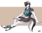 anthro athletic athletic_anthro athletic_female featureless_crotch female solo tail yellow_eyes gasmaskfox sonya_(gasmaskfox) alaskan_malamute canid canine canis domestic_dog mammal nordic_sled_dog spitz 2020 absurd_res digital_media_(artwork) hi_res