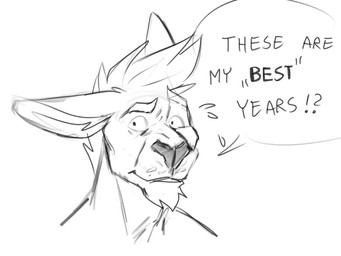 anthro bodily_fluids chin_tuft facial_tuft front_view male male_anthro simple_background solo speech_bubble sweat sweatdrop text tuft wide_eyed solaxe_(artist) solaxe kangaroo macropod mammal marsupial 4:3 bust_portrait english_text hi_res monochrome portrait sketch