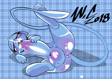anthro anus autofellatio balls big_balls big_penis blue_background bodily_fluids butt cum cum_on_face cum_on_own_face cum_on_self femboy foreskin genital_fluids genitals growth huge_balls huge_penis hyper hyper_genitalia hyper_penis male masturbation oral oral_masturbation pattern_background penile penile_masturbation penis simple_background solo tail white_crest_(artist) nintendo pokemon matt_the_shiny_mew_(character) felid generation_1_pokemon legendary_pokemon mammal mew_(pokemon) pokemon_(species) shiny_pokemon absurd_res hi_res