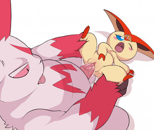 2_toes 3_fingers arm_in_front balls bent_arm bent_legs big_ears black_nose blue_eyes blue_sclera blush bodily_fluids claws cum cum_in_vagina cum_inside duo erection extended_arm extended_arms extended_legs eyelashes fangs feet female female_penetrated fingers fleshlight_position from_front_position fur gem genital_fluids genitals grabbing_both_legs grabbing_both_thighs half-closed_eyes hand_on_belly hand_on_own_belly hands_on_legs hands_on_thighs holding_belly holding_stomach interspecies jewelry kneeling lying male male/female male_penetrating male_penetrating_female markings narrowed_eyes open_mouth orgasm penetration penile penile_penetration penis penis_in_vagina red_body red_fur red_markings saliva sex simple_background size_difference spread_legs spreading teeth toes tongue tongue_out vaginal vaginal_penetration victory_position vulva white_body white_fur conditional_dnp erobos nintendo pokemon generation_3_pokemon generation_5_pokemon legendary_pokemon mammal pokemon_(species) victini zangoose 2015 digital_media_(artwork)