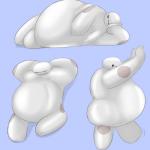 looking_at_viewer male not_furry overweight overweight_male solo da~blueguy big_hero_6 disney baymax 1:1 2017