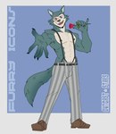 abs anthro areola barazoku bedroom_eyes biceps border bottomwear claws clothed clothing eyebrows flower footwear fur grey_background holding_flower holding_object holding_rose male muscular muscular_anthro muscular_male narrowed_eyes nipples open_mouth open_smile pants pecs plant pose raised_finger raised_pinky rose_(flower) scar seductive shoes simple_background smile solo standing suspenders teeth text topless topless_anthro topless_male tuft white_border outcast-stars beastars legoshi_(beastars) canid canine canis mammal wolf 2024 artist_name english_text hi_res pinup