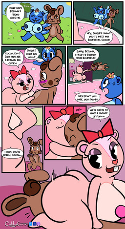 angry anthro balls big_breasts big_butt big_penis breasts building butt cuckquean dialogue duo facesitting female genitals glans happy house humanoid_genitalia humanoid_penis infidelity kissing male male/female penis seduced seductive sex shortstack sitting sitting_on_another cubbycorner happy_tree_friends giggles_(htf) petunia_(htf) badger mammal mephitid mustelid musteline skunk absurd_res comic hi_res